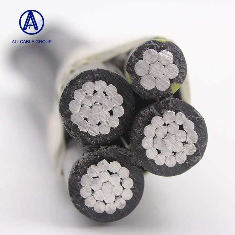 XLPE Insulated Aluminum Cable Duplex 4x25mm2 ABC Cable Connector