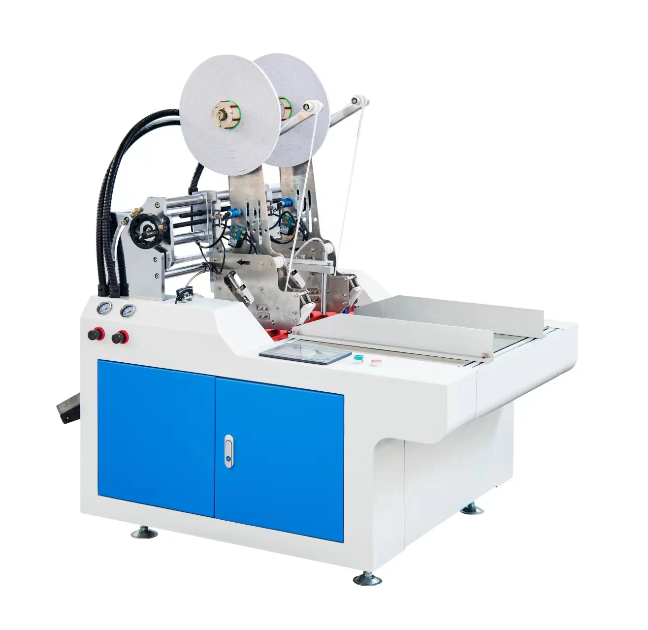 MF-STM900 Double-side Adhesive Tape Sticking Machine for Express Bag, Semi-auto Tape Applicator Machine, Tape Glue Machine