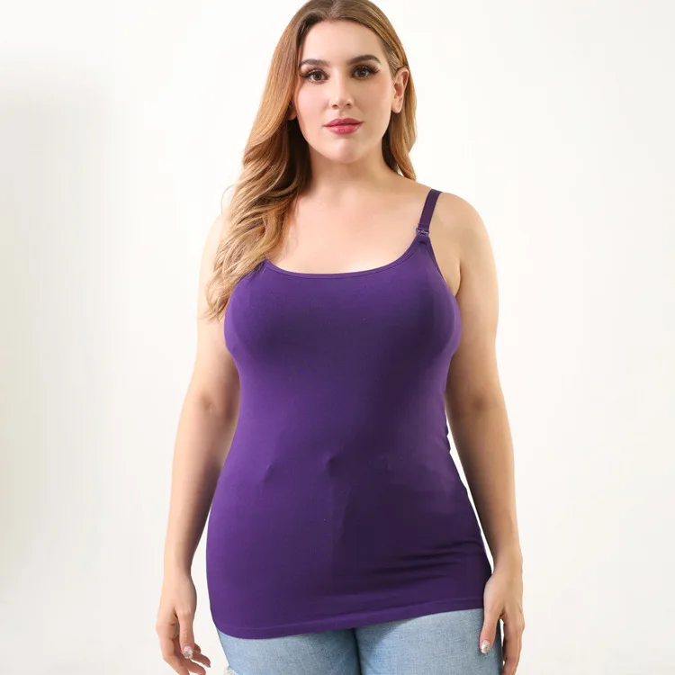 Base Seamless Nursing Tank Top  Breastfeeding Vest Breastfeeding Maternity Nursing Bras For Fat Mother
