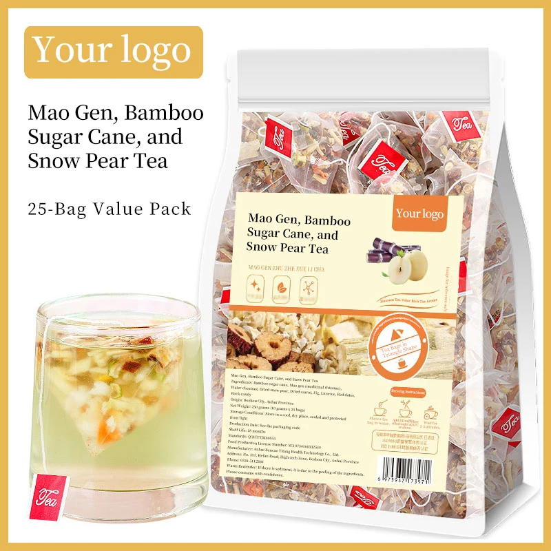 OEM/RTS Mao Gen Bamboo Sugar Cane  and Snow Pear Tea Good for Health Instant Bag Tea for Adults