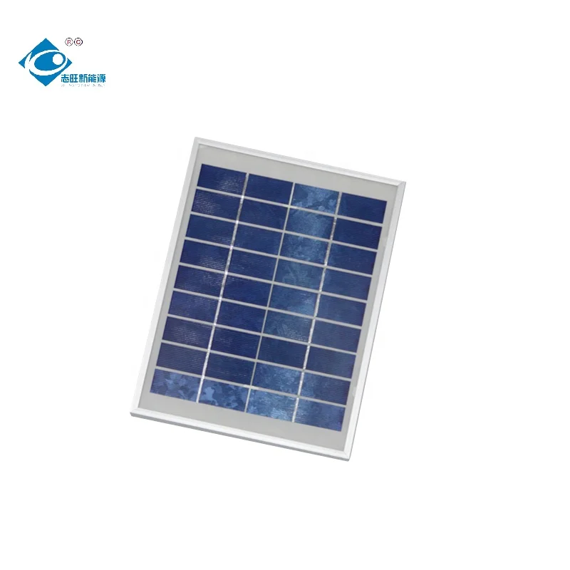 New Innovative ZW-5W-9V Glass Laminated Photovoltaic Solar Panel 5W 9V Portable Solar Battery Charger