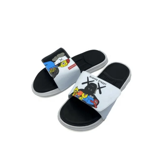 
Popular cute print high quality outdoor men slides footwear slipper 