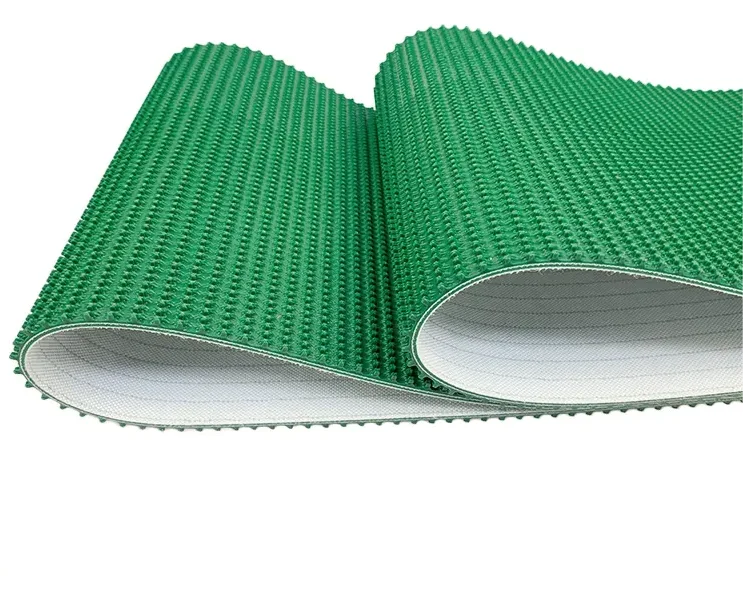 High friction rough top green grass grip pattern PVC conveyor belt