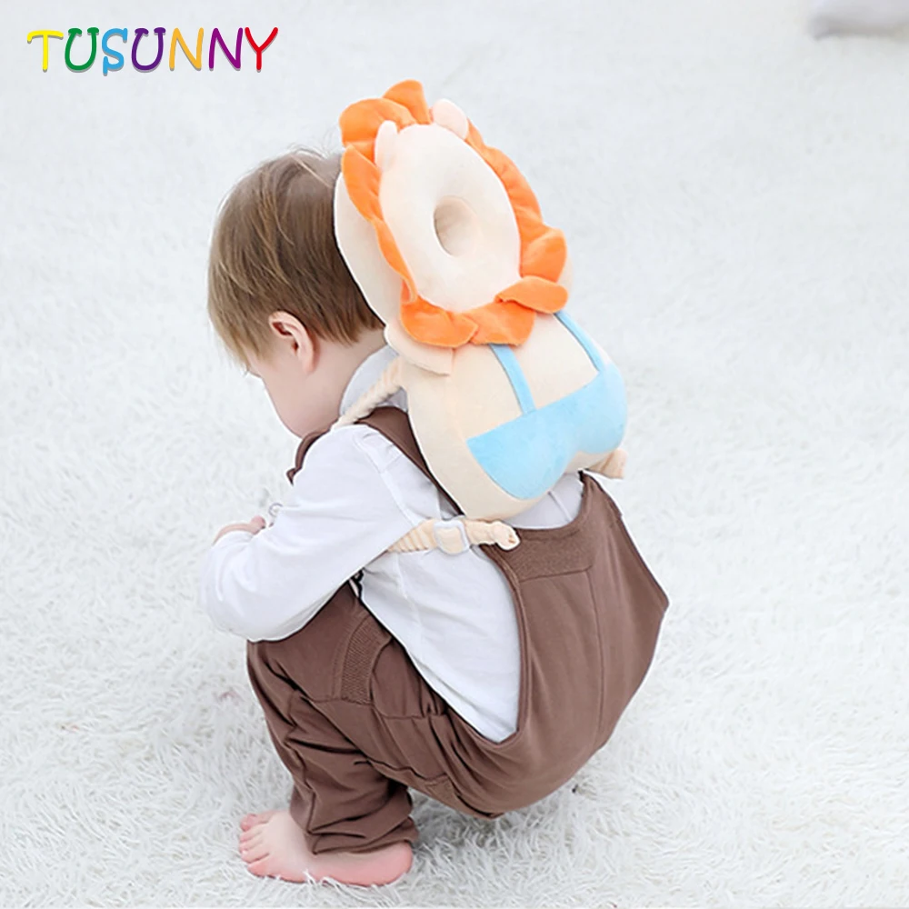Adjustable Baby Head Protector Cute Back Baby Toddlers Head Safety Pad Cushion Baby Back Protection Prevent Toddlers Owl Pillow