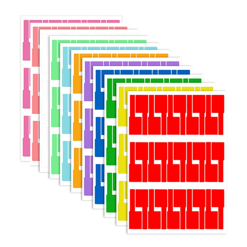 Заводская цена бесплатный образец на заказ клейкая кабельная этикетка наклейка CMYK пластиковый пакет + коробка заказной размер