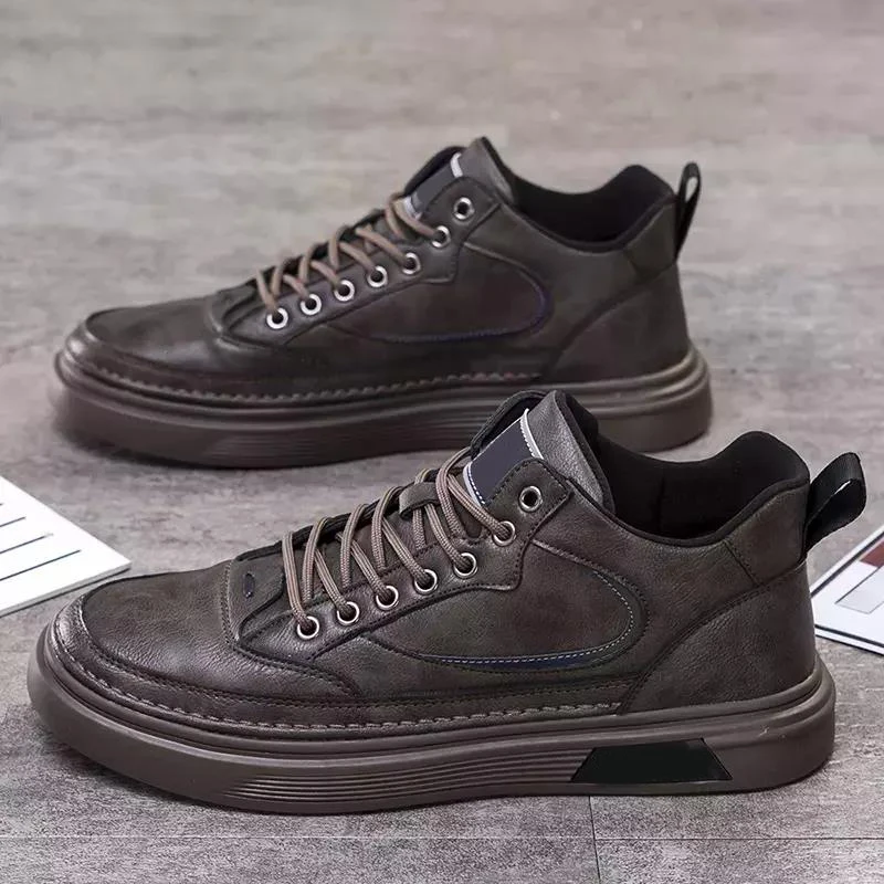 2021 Men New Style Lace Up American Retro Casual Shoes High Top Winter Boots For Men Shoes