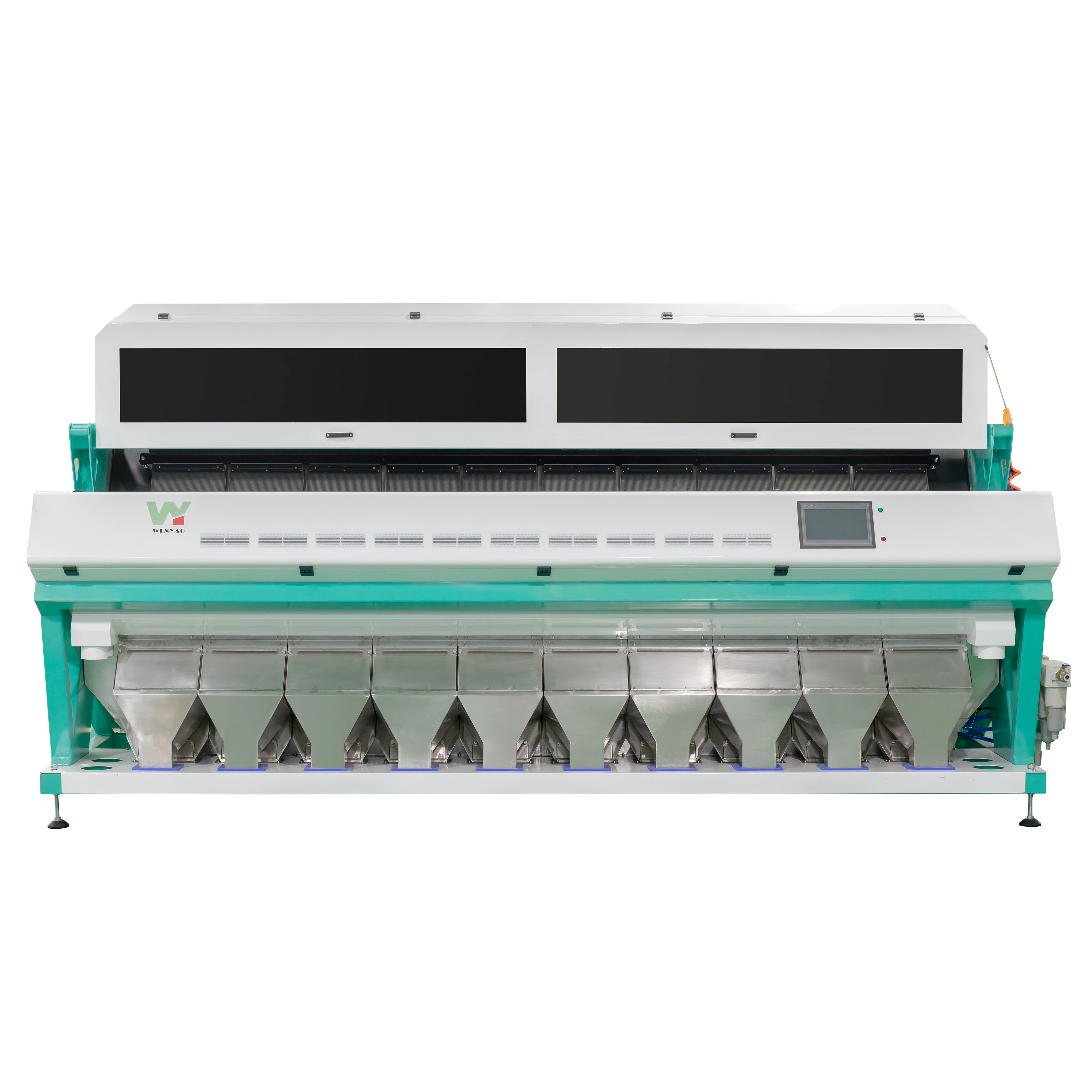High Performance Accuracy 10 Chute Fast Speed Soybean Coffee bean Kidney Lentil Red White Mung Green Beans Color Sorter Machine