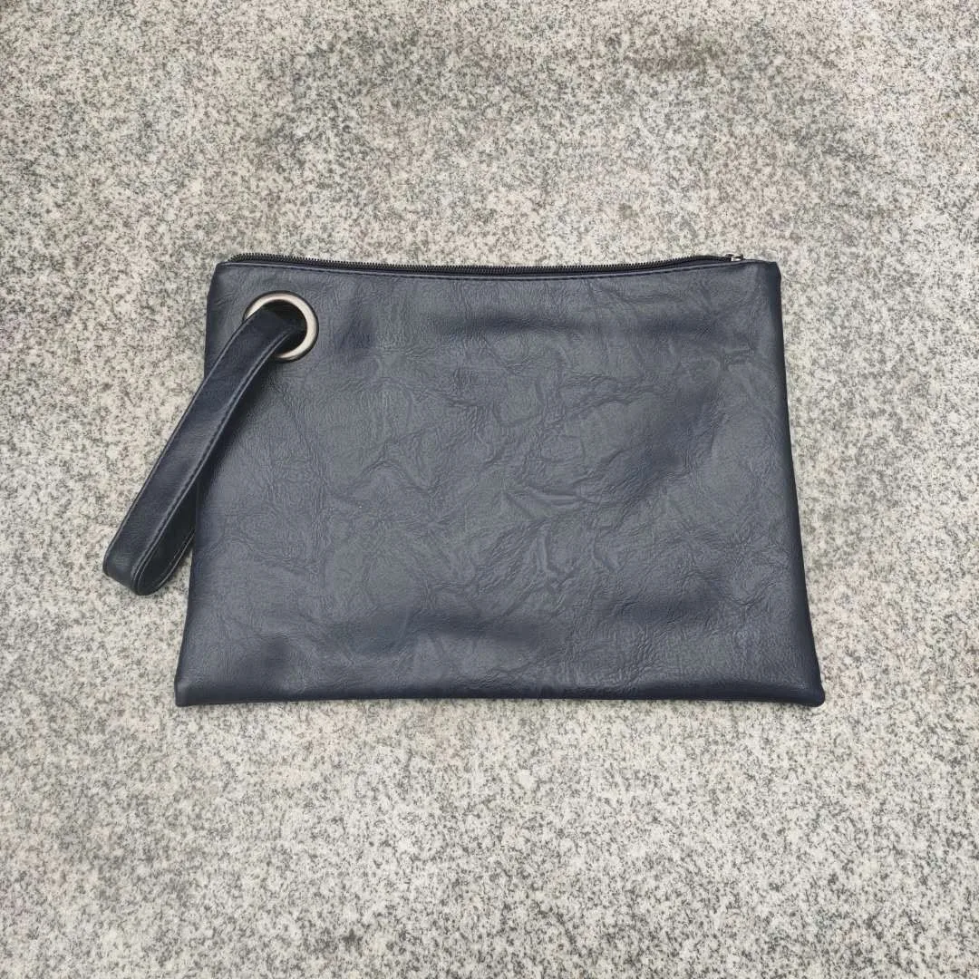 New Style Large Capacity Leather Envelope Bag Solid Color Women Handbag Fashion Ladies Oversized Wristlet Clutch Bag