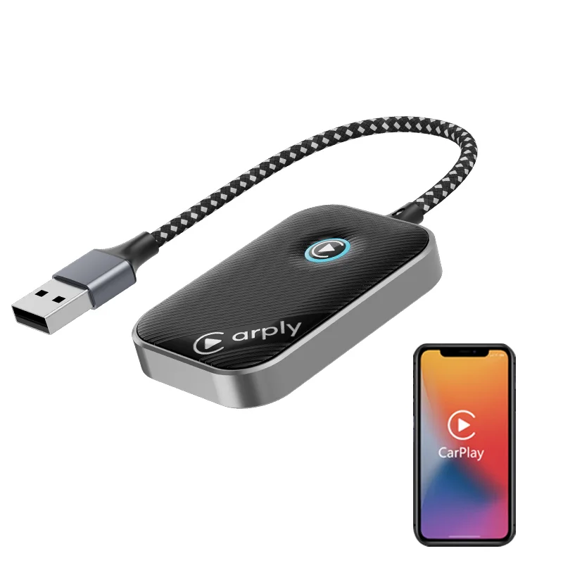 Wired to wireless Carpaly adapter automatic recognition connection wifi voice control car music and other applications