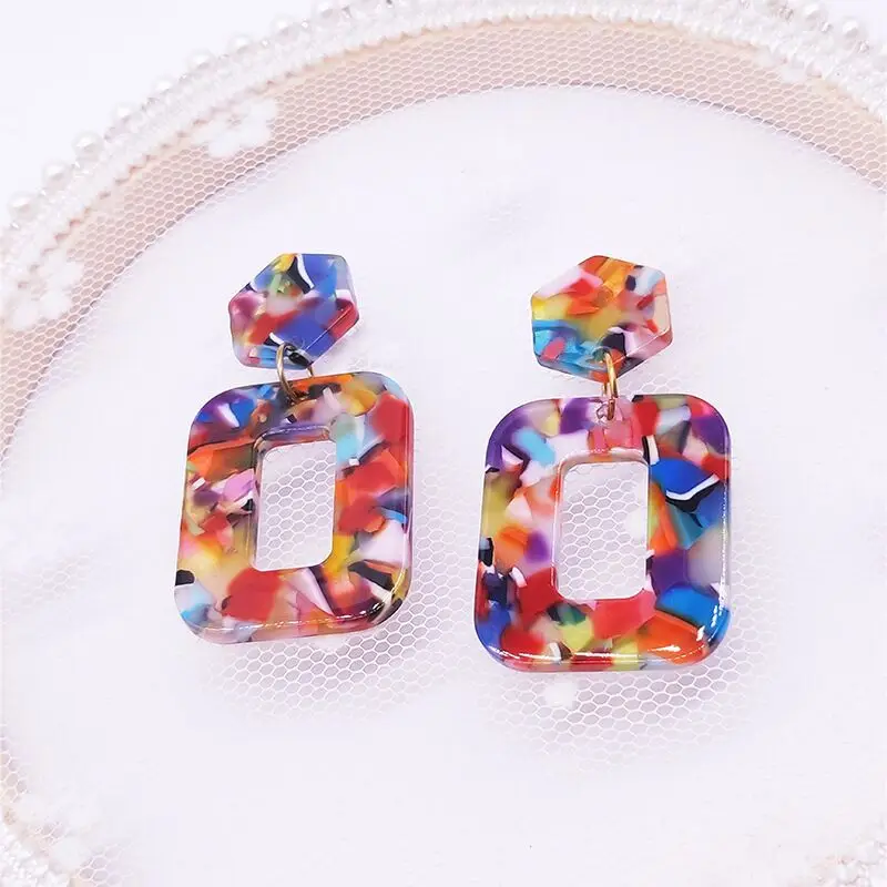 
CC earrings for women 2020 fashion acrylic hood earrings jewelry trendy Leopard-print jewellery 