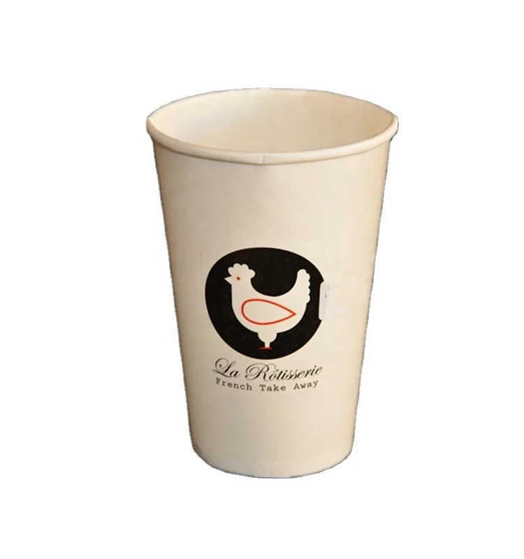 16 OZ disposable paper cups with lids for cold drink