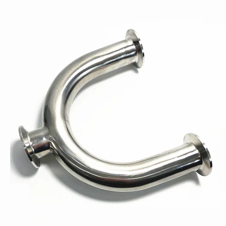 304/316 sanitary welded reducer mirror polished quick-fit U-shaped tee fittings