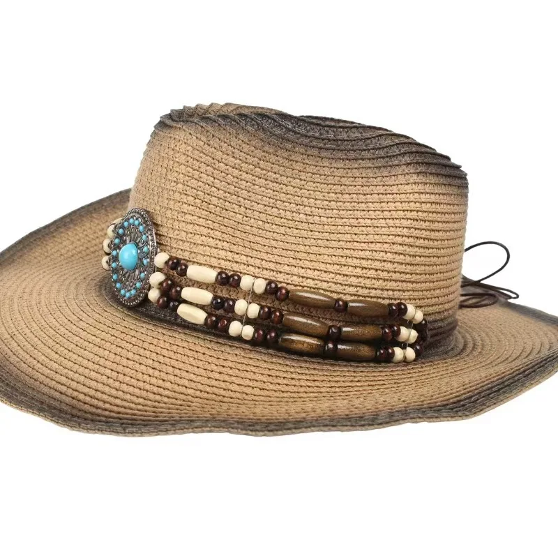 Classic wood bead hat band grassland wind jewelry accessories girdle DIY headdress waist chain ethnic clothing jewelry wholesale