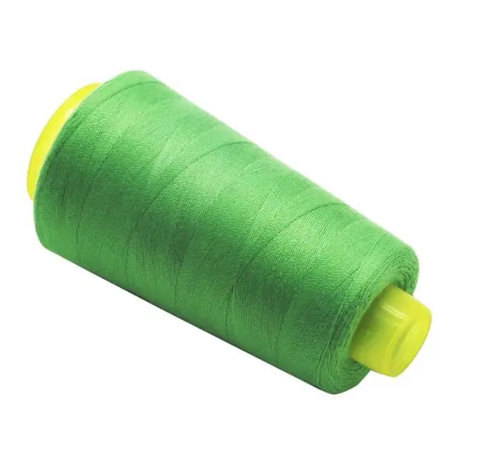 High Quality 8000 Yards 402 Large Roll Polyester Flat Sewing Thread Dyed Pattern PP Material High-Speed Machines Pagoda Thread