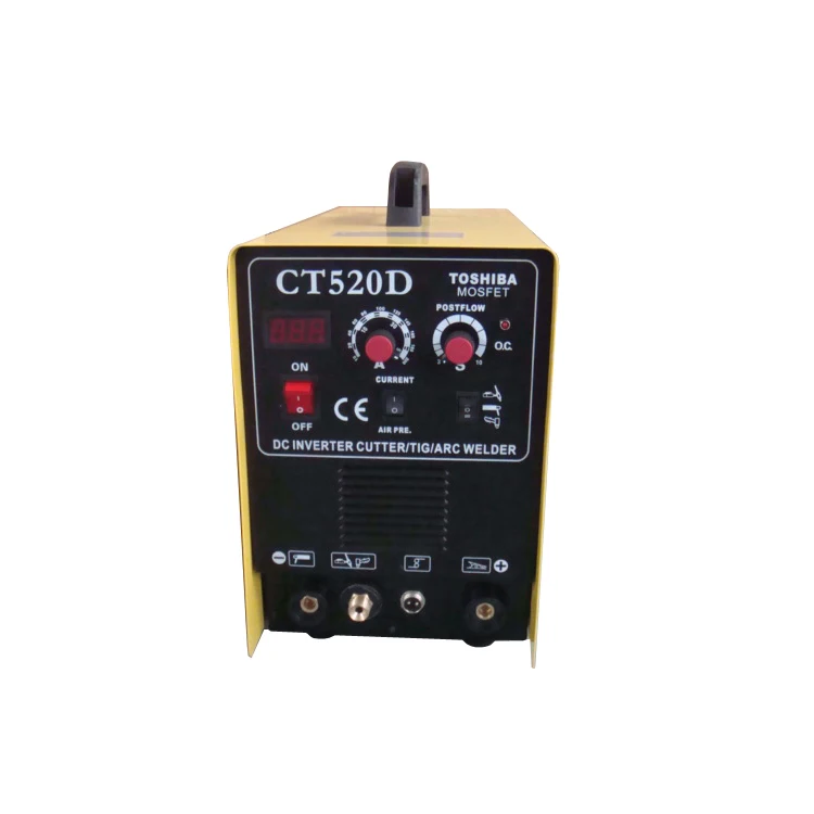 Shanghai Rongyi CT520D dual voltage 110v and 220v 3-in-1 Multi-function inverter Digital DC TIG/MMA/CUT welder