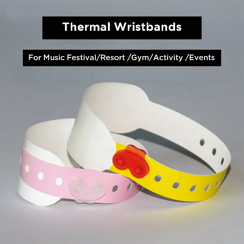 Waterproof fabric thermal wristbands for concert/music festival/resort/swimming pool/play ground/gym/activity/sports events