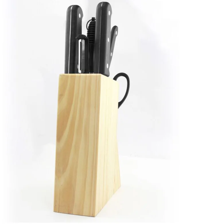 Kitchen Knife Set, 8 Pieces Stainless Steel Knife Set with Wooden Block, Ultra Sharp Knife Block Set with Sharpener and Scissors