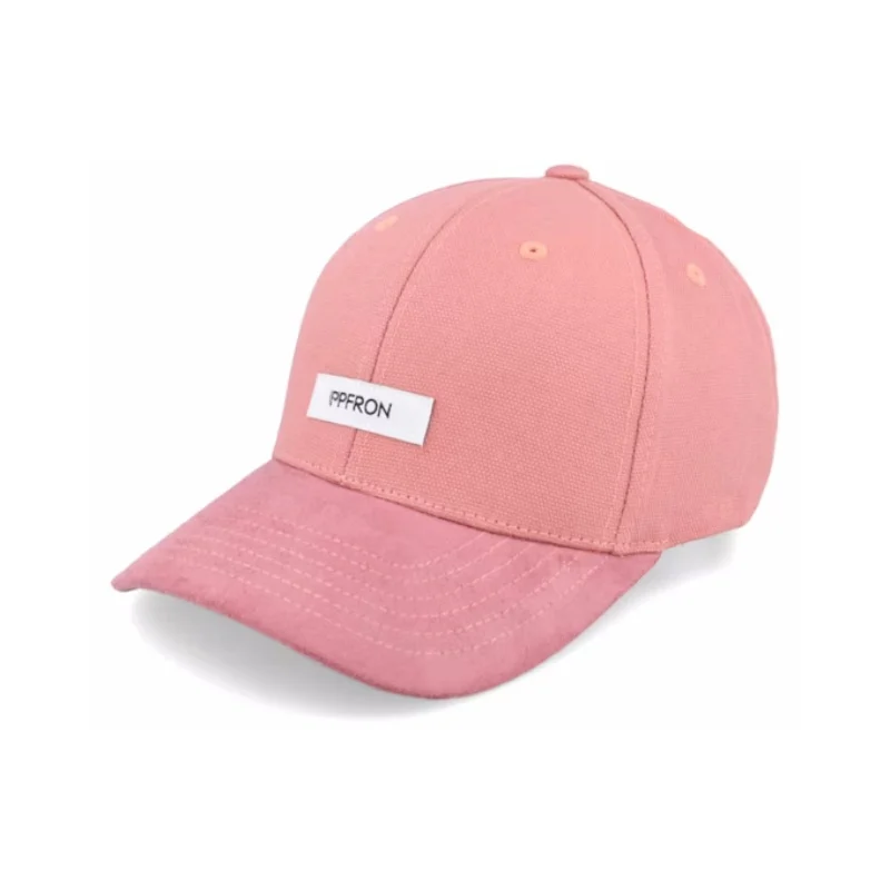 High Quality Rose Pink 6 Panel Baseball Cap Wholesale Custom Woven Patch Letter Logo Daily Dad Caps For Women Girls