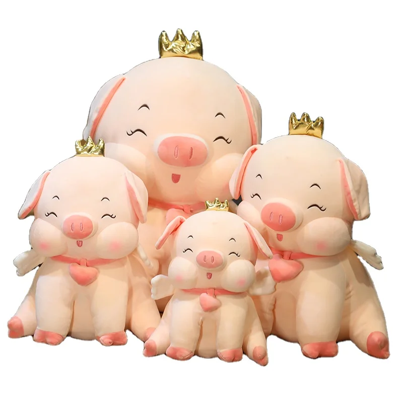 
Cute stuffed plush angel pink pig plush animal angel pig shaped pillow soft plush toy pig shaped pillow 