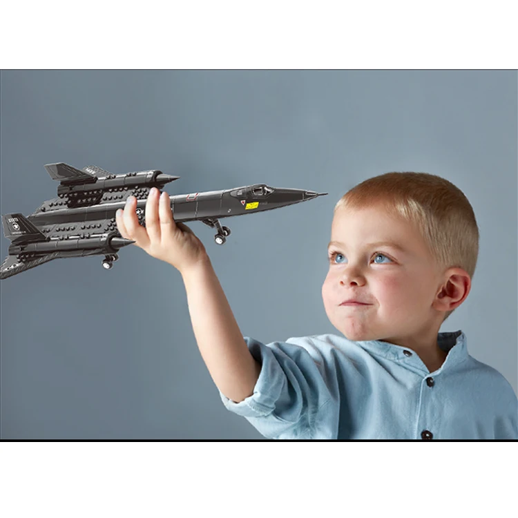 SR-71 Игрушка Wange blackbird большой истребитель ww2 военный самолет модель самолета сборка игрушек в прямом эфире