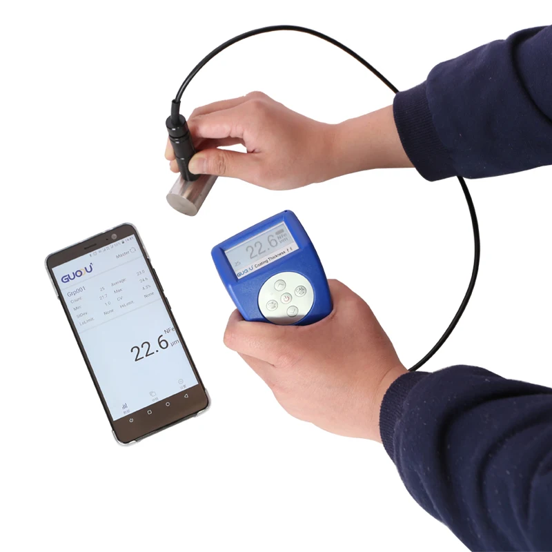 Цифровой измеритель толщины покрытия, автоматический F/NF, нулевая калибровка