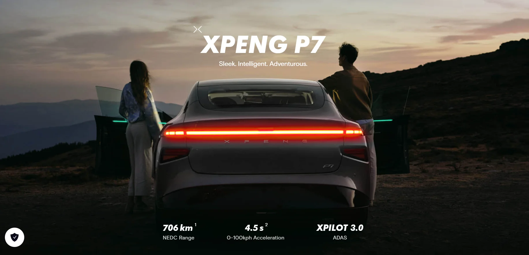 Новая модель автомобиля 2025 Xpeng P7 электрический седан среднего размера 100% электромобиль с мощностью 203 кВт автоматическая коробка передач литиевая