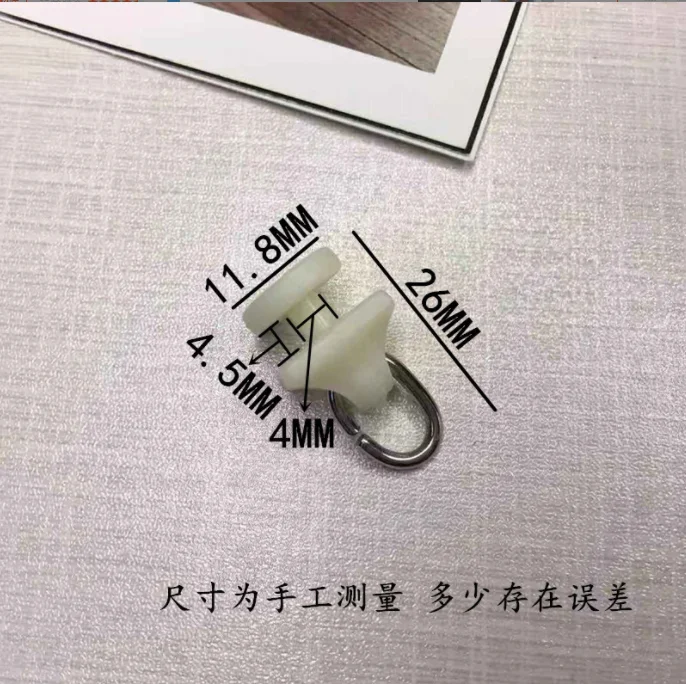Curtain Track Glider Roller Hooks for Ceiling Track Rail Sliding Roller Runner