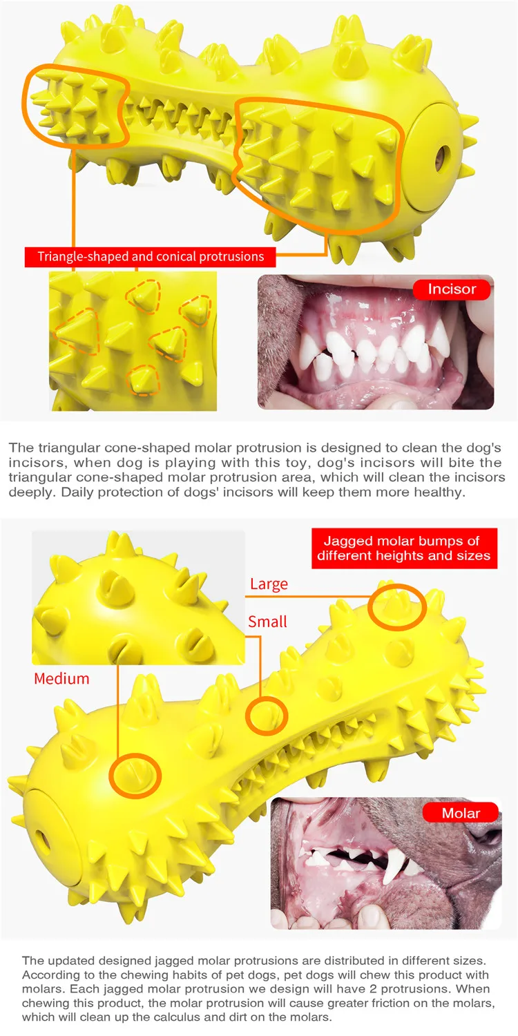 Amazon hot sale dog chow toy stick bite-resistant toothbrush leaking food rubber pet toys