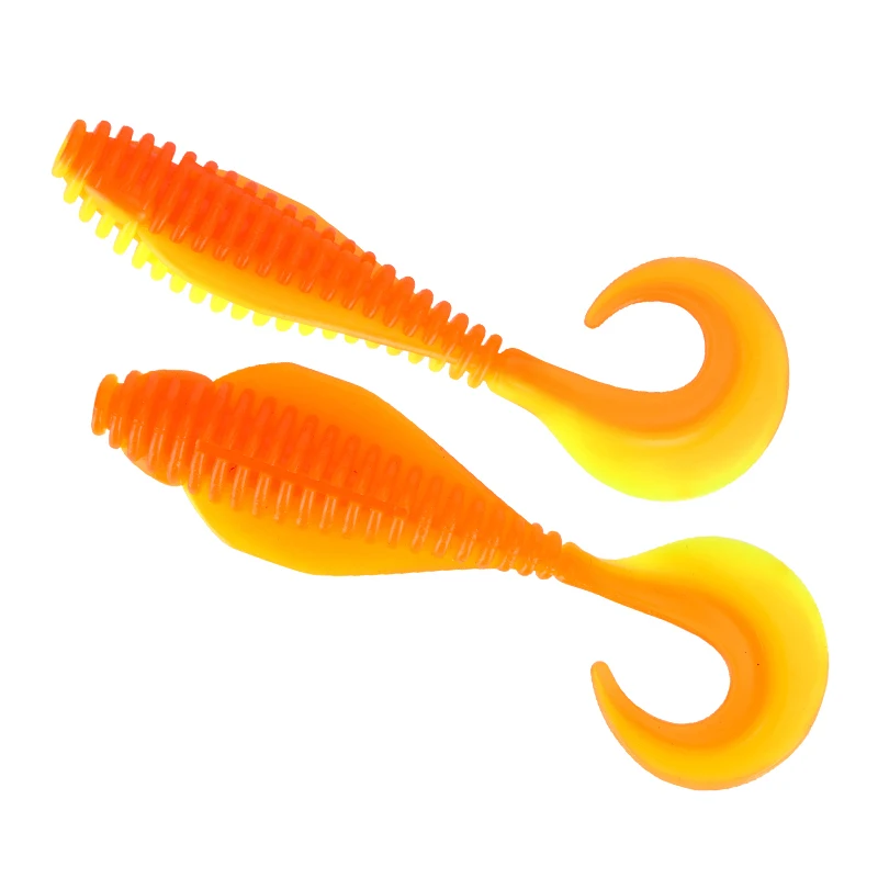 PVC Fishing Lures 6cm 8cm 10cm Soft Plastic Artificial Worm Bait Freshwater Saltwater Trout Lures Floating Design