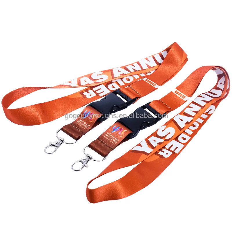 New trend Promote Product Custom Logo Promotional Colored Exhibition Neck Strap Sublimation Polyester Breakaway Lanyard