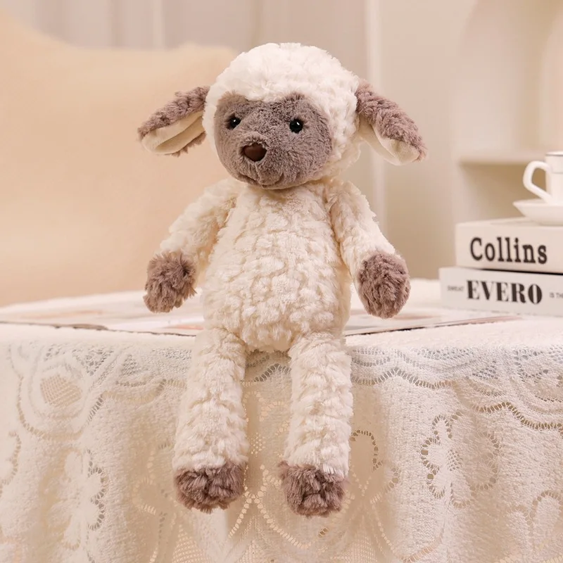 Wholesale Stuffed Animal Kid Toy Fluffy stuffed toys plush sitting lamb Huggable Baby Plushies Teddy bear Soft Toy