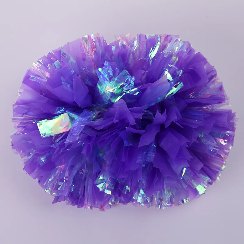 Custom Rainbow Plastic Cheerleading Pom Pom Girl Cheer Refueling Props Cheerleading Pompoms