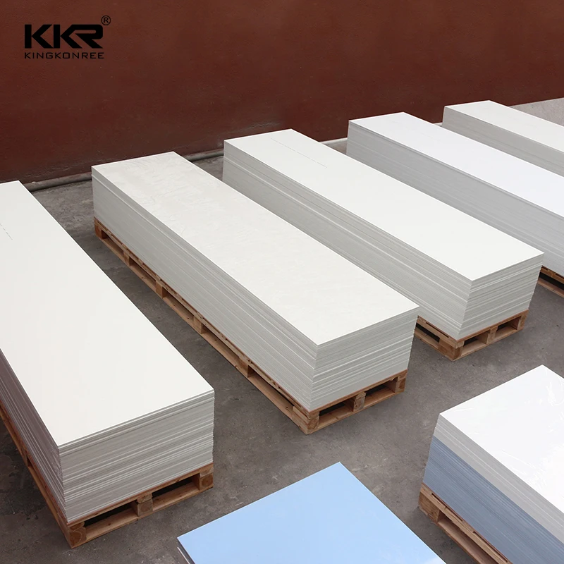KKR polyester pure modified artificial stone slab stone resin acrylic solid surface sheet