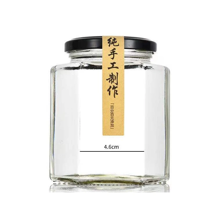 Stocked 100ml 150ml 200ml round empty glass jar glass storage bottle for honey jam and pickles 8oz candle jars