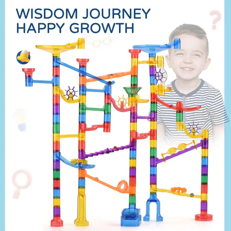 KSF Marble Maze Game Building Toy For Kid Marble Track Race Set STEM Learning Toy Children Gift