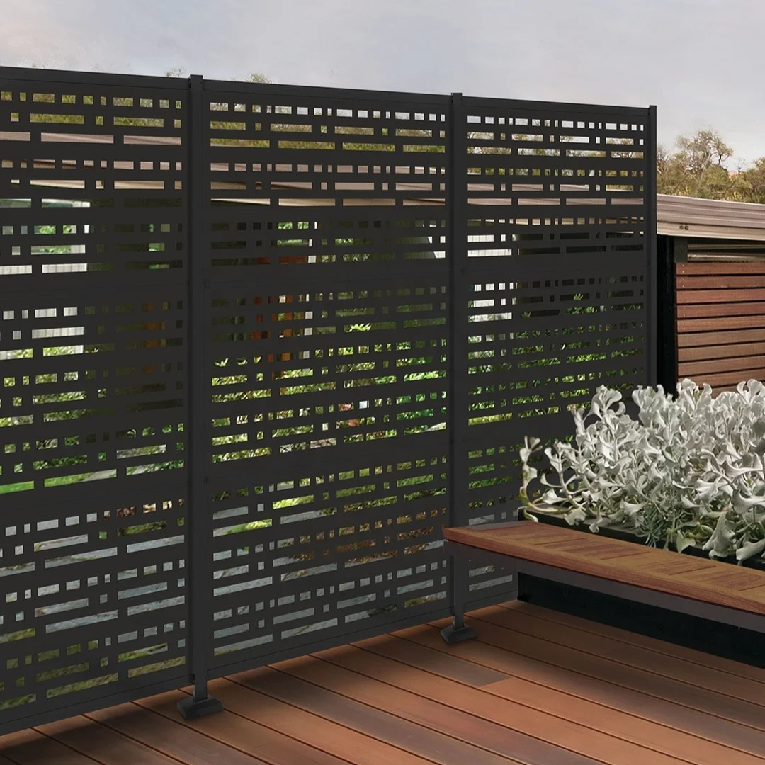 Outdoor Garden Wpc Privacy Screen Wood Plastic Composite Screen Divider Partition