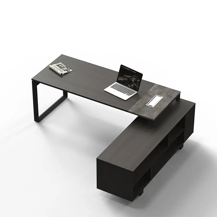 High end luxury modern office furniture director desk boss ceo manager executive office table with filing cabinet mode