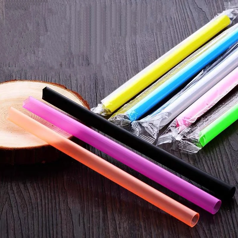 Atops plastic straw 8*230mm plastic straw replacement colored plastic straws