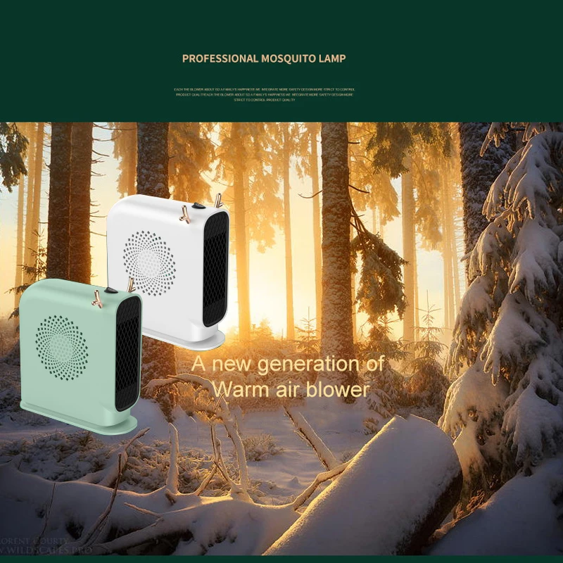 Europe and America Popular Portable Home Heating Radiator Fan 500W Tabletop Heater Mini Table Electric Heater Fan