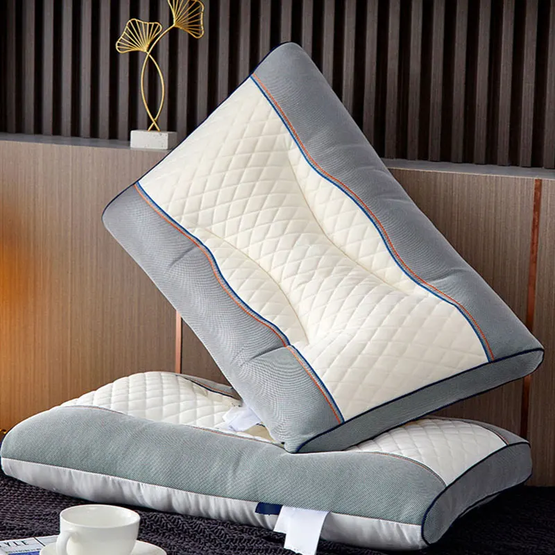 Sustainable good quality natural rubber latex pillow with removable cover neck