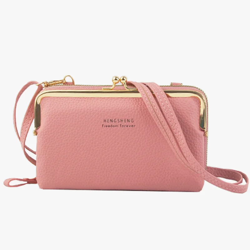 New High Quality Sling Bag Leather Wallets Manufacturer Zipper Leather Purses Wallet For Women