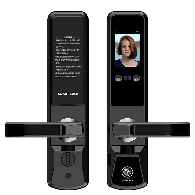 Huarui HR603 Smart NFC Biometric 3D Technology IR Optics Face Recognition Key Sliding Cabinet Magnetic Door Lock