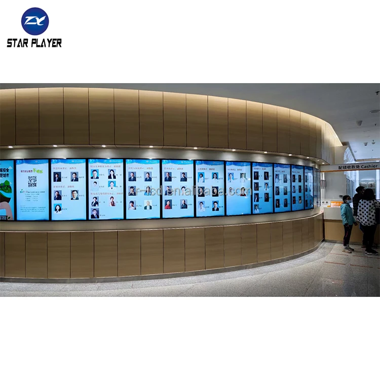 65 inch wall mount digital signage wall hanging advertising digital screen restaurant lcd digital menu board