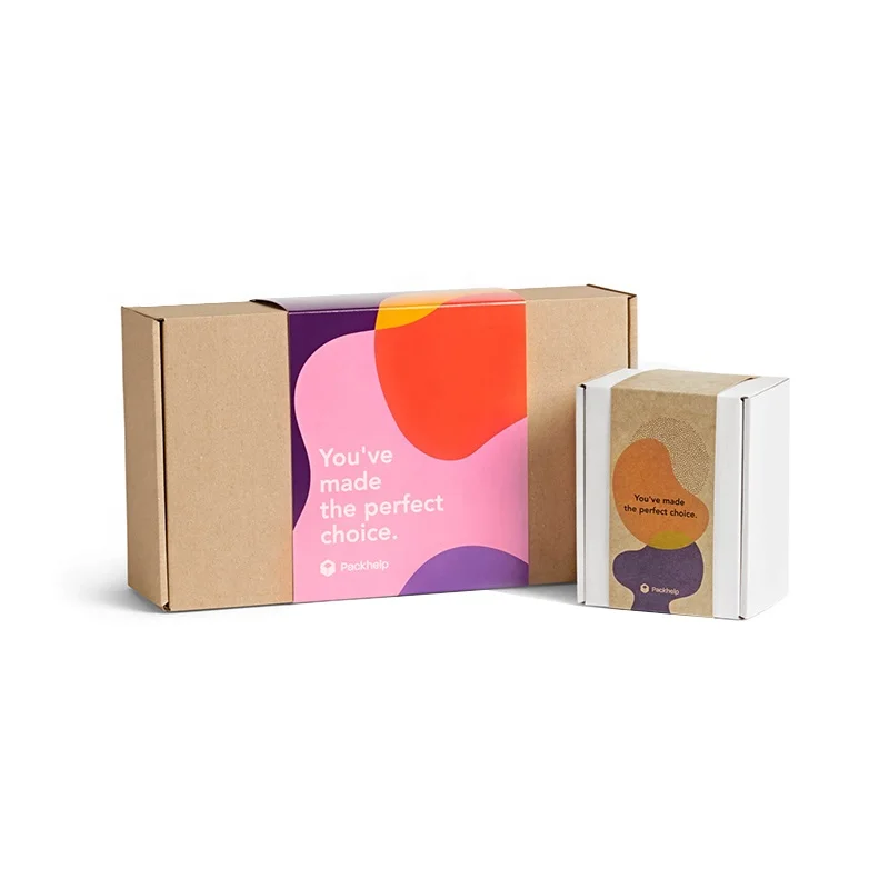 Custom Corrugated Paper Ecommerce Postal Shipping Box Packing Delivery Adhesive Tear Strip Mailer Packaging Box with Custom Logo