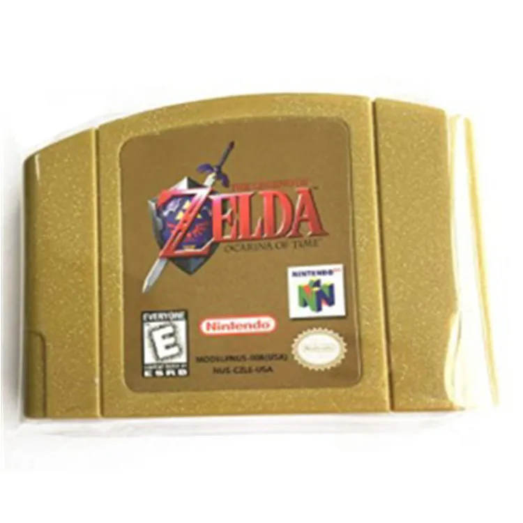 High quality Donkey Kong in Yellow Shell ZELDA OCARINA OF TIME ZELDA MASTER QUEST in Gold Shell for N64 game card