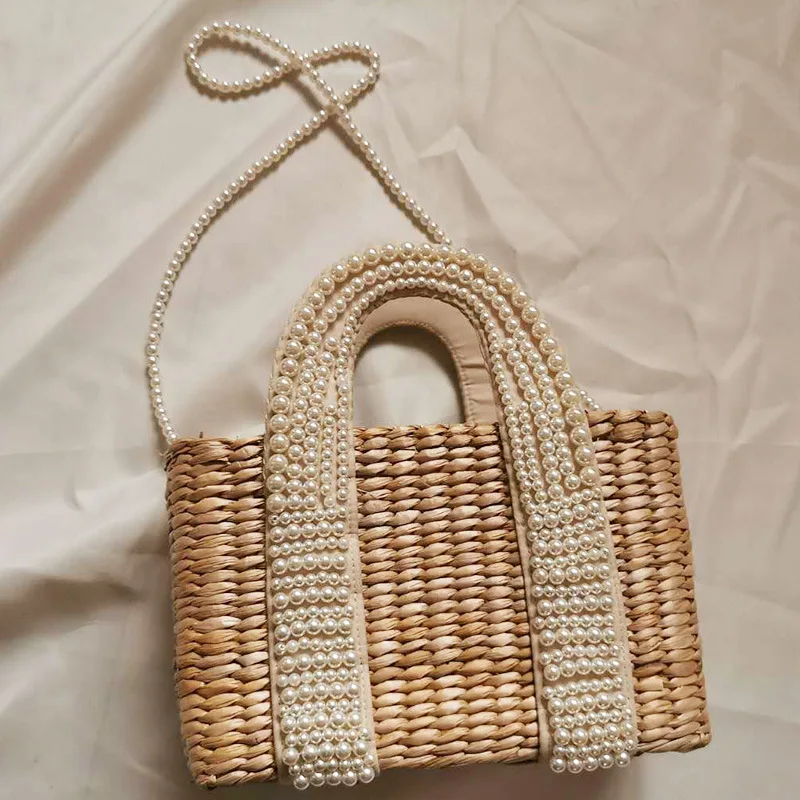 Handcrafted Wholesale Straw and Rattan Handbag Beach Bag Summer Hand Bag