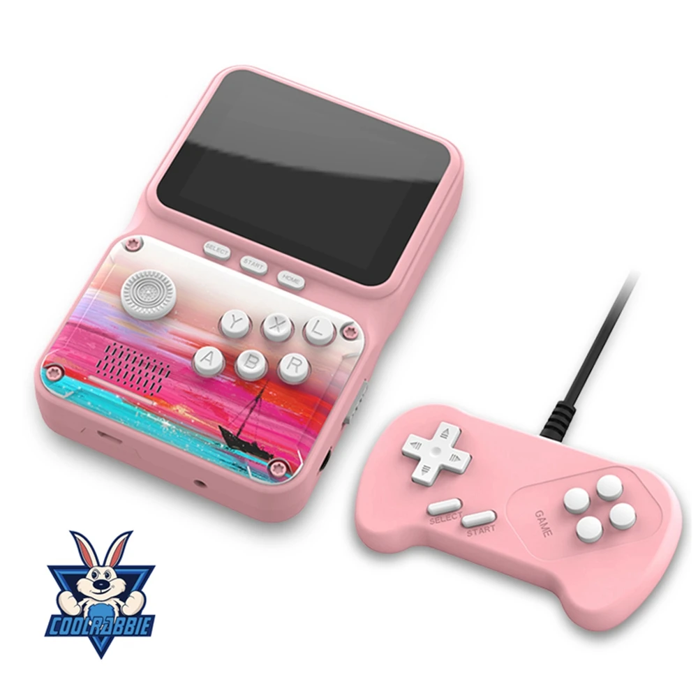 CoolRabbie 3 Inch TV Connection Macaroon 2 Players Game Console SUP 500 in 1 Classic Games Cheap Handheld