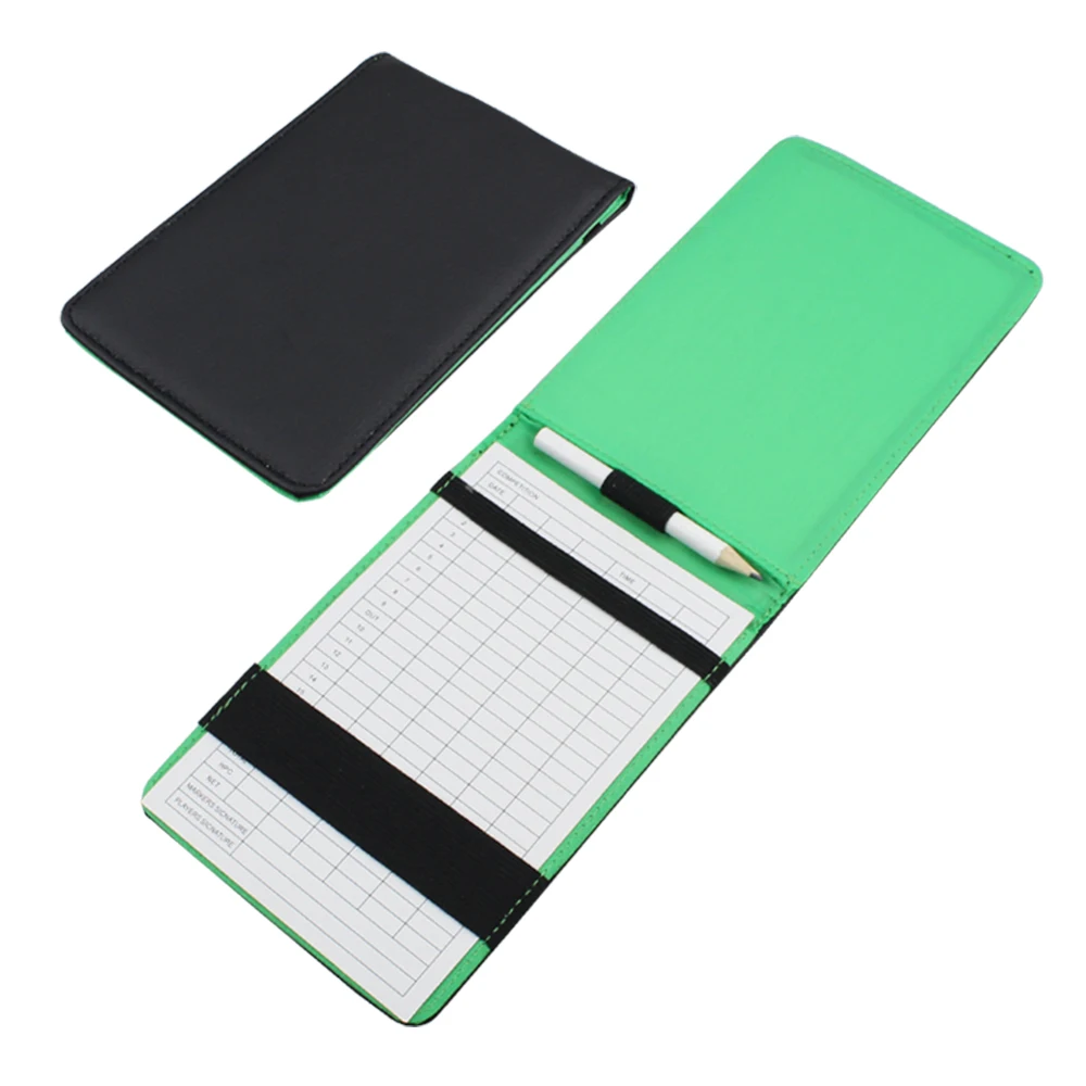 Wholesale Golf Club Gifts Waterproof PU Leather Golf Score Card Holder Score Card