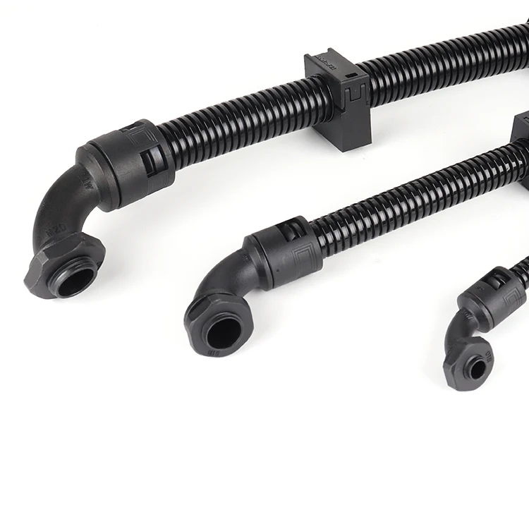 Plastic Cable Wire Protection Corrugated Pa Pp V0 Type High Temperature Flexible Pipe