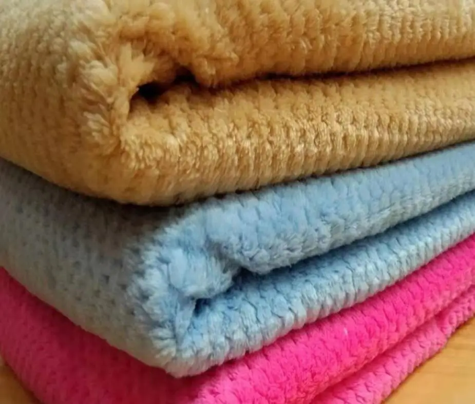 All Colour Custom Plain Puntos  Flannel Fabric 100% polyester